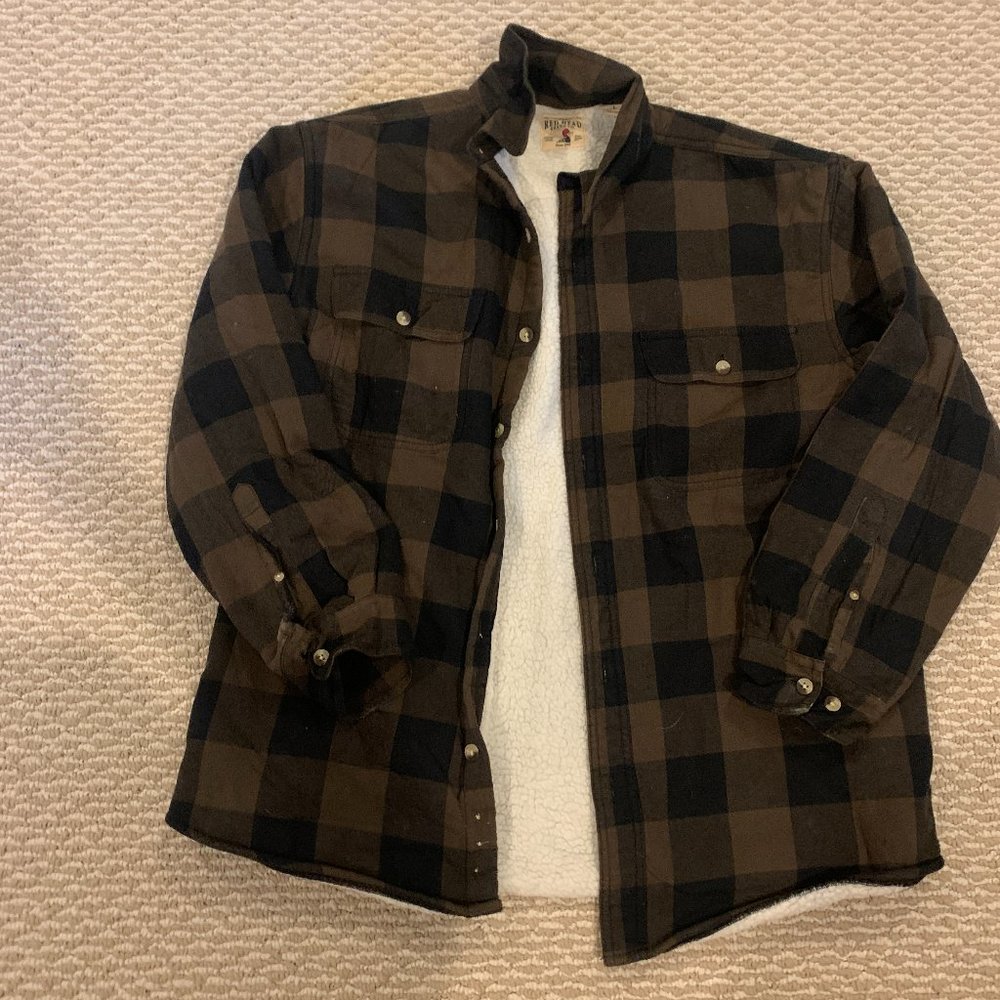 Sherpa Lined Plaid Long Sleeve